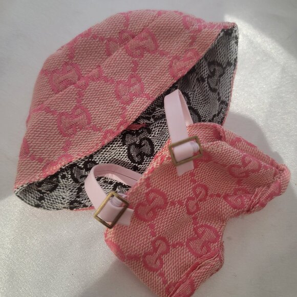 Labubu Designer Overalls Bucket Hat 2 Piece Outfit #62 - Picture 2 of 2